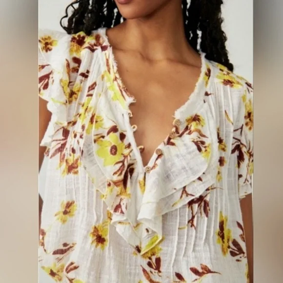 Free People Naya Printed Top - Picture 2 of 8